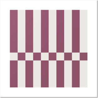 Dusty purple stripes pattern Posters and Art